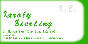 karoly bierling business card